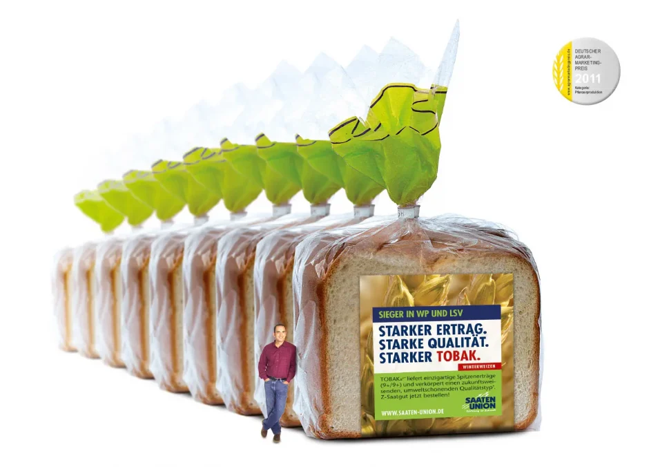 c.i.a.green, Saaten-Union, Anzeige Toastbrot, Weizen, Deutscher Agrarmarketing-Preis