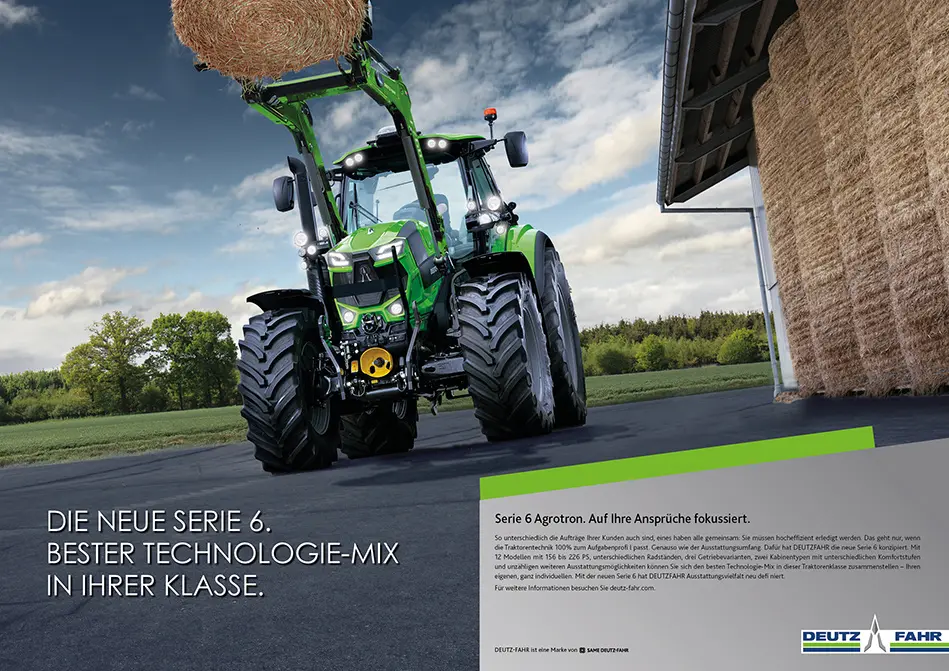 c.i.a.green, Deutz-Fahr, Serie 6, Traktor, Anzeige Image