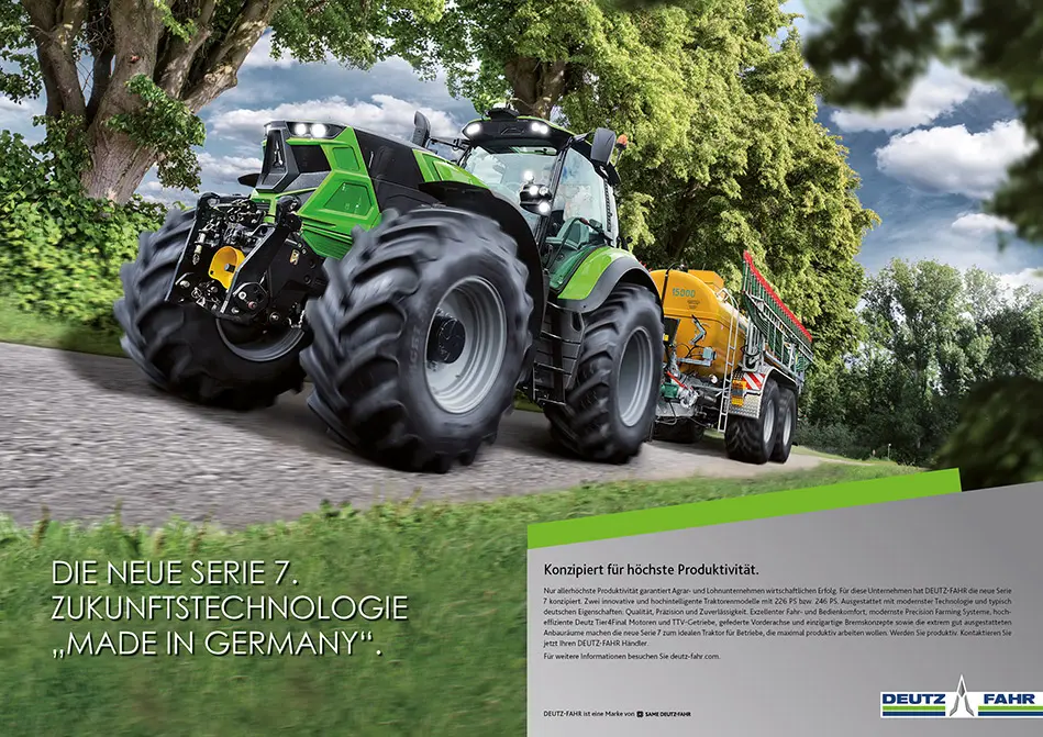 c.i.a.green, Deutz-Fahr, Serie 7, Traktor, Zukunft, Anzeige Transport