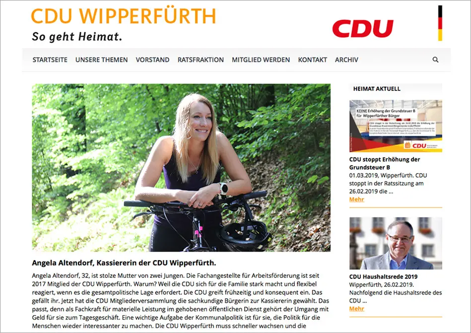 c.i.a.green, CDU Wipperfürth, Website Thema Ratsfraktion