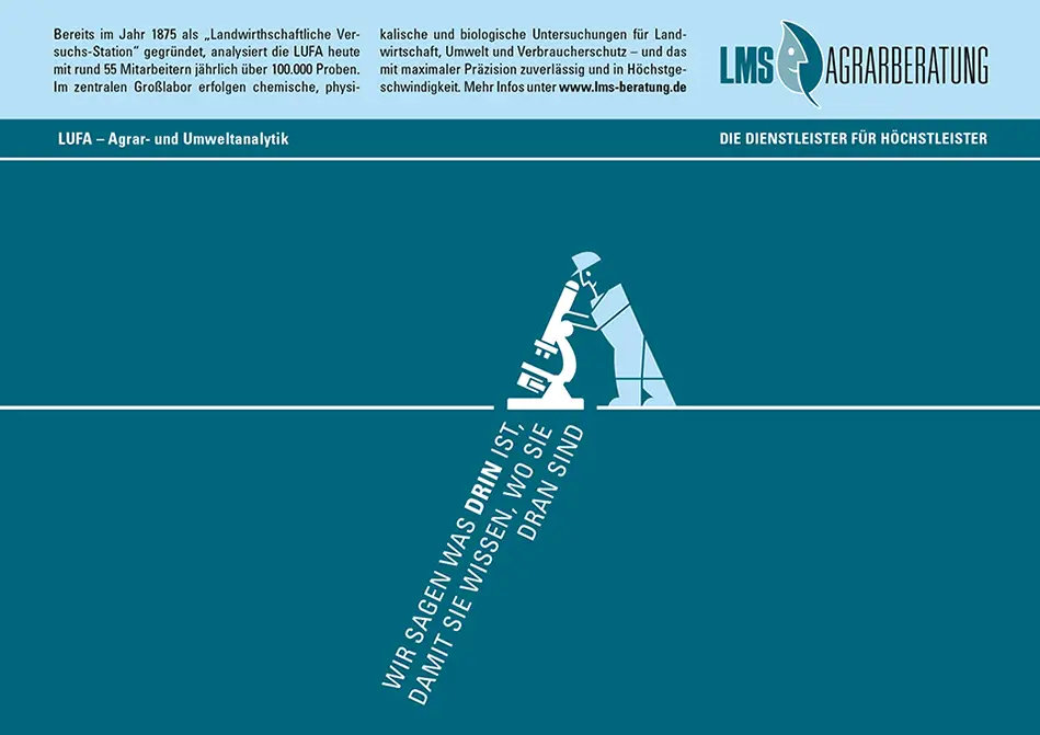 c.i.a.green, LMS Agrarberatung, Agriathlet, Dienstleister, Höchstleister, Anzeige LUFA, Agraranalytik, Umweltanalytik